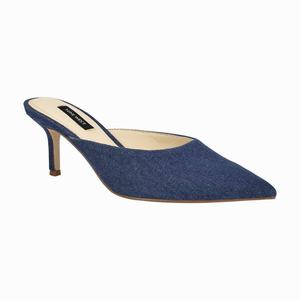 Nine West Ali Pointy Toe Mules - Dark Blue - Ireland (WU1670923)